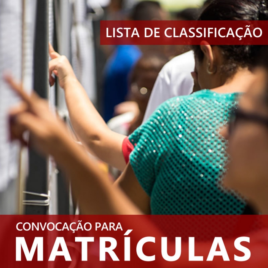 LISTA DE CLASSIFICAÇÃO DO VESTIBULINHO 1º SEMESTRE - 2019